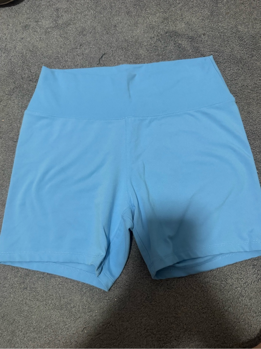 wild fable Light Blue High-Rise Bike Shorts